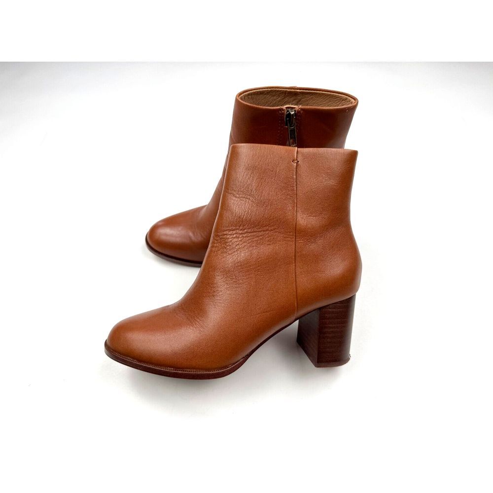 Madewell Mira Side-Seam Ankle Boot Women 7 EUC $198 Zip Closure BlockHeel Bootie